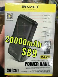 Power Bank 20000mAh AWEI 充電寶 尿袋  藍田站面交