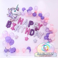 UNICORN DECORATION PACKAGE 21 UN 21/S BIRTHDAY DECORATION/S HAPPY BIRTHDAY DECORATION/S COMPLETE DEC