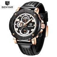 Fashion tide waterproof luminous leather watch 5172 binya benyar multifunctional men's watch quartz 