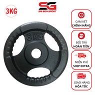 3kg cast iron dumbbells, cast iron dumbbells, durable and beautiful three-wing hole dumbbells made i