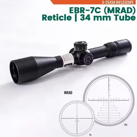 Original Optics 5-25x56 FFP First Focal Plane Riflescope EBR-7C (MRAD) Reticle 34mm Tube Rifle Scope
