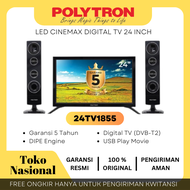 [Cianjur] PROMO LED Digital Polytron DVB T2 PLD 24TV0855 Tower Speaker 24 Inch