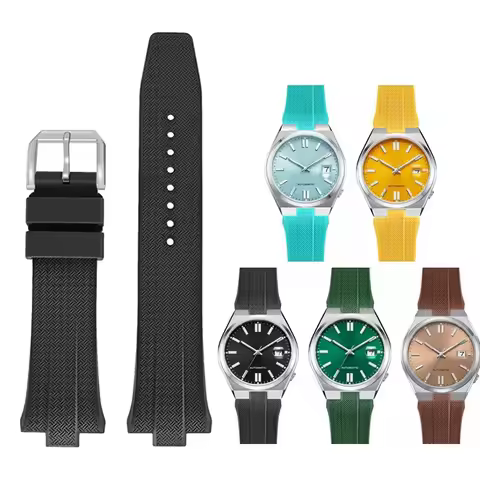 Advanced Black FKM Rubber Watch Strap For Citizen NJ0150 NJ0151 ME Series Convex Quick Release Sport