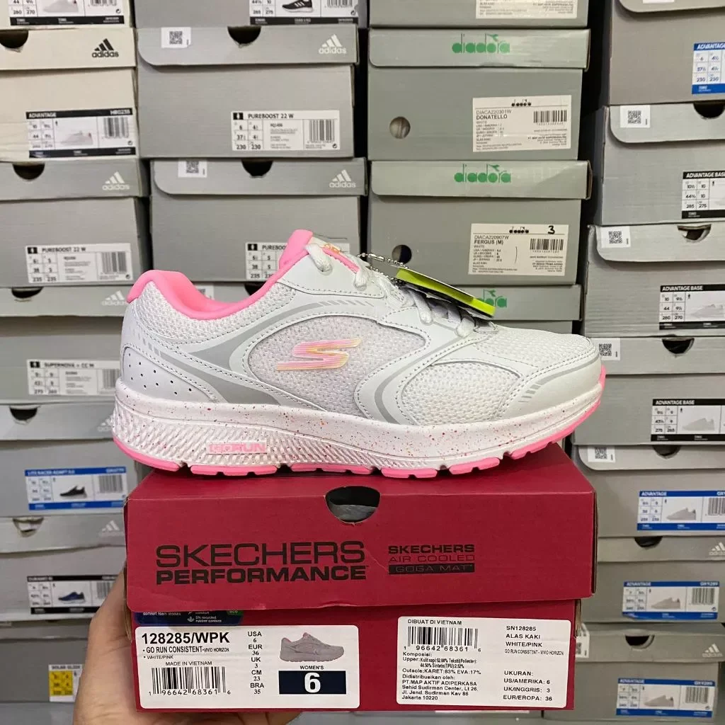 Sepatu Wanita Sepatu Running Wanita Skechers Go Run Consistent - Vivid Horizon 128285/WPK