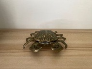 黃銅螃蟹煙灰缸擺件