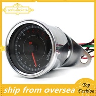 [TopFashion] RPM Gauge 1000RPM Analog Motorcycle Tachometer DC 12V Tacho Gauge with Blue LED Backlig