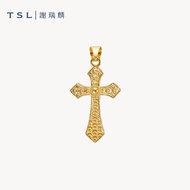 TSL | 謝瑞麟 -  999/24K Pure Gold Cross Pendant - DM021A