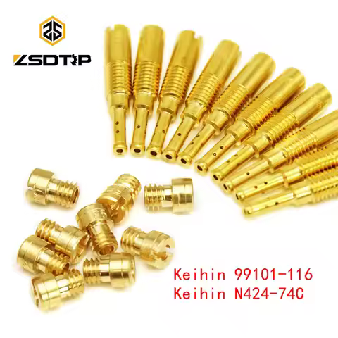 ZSDTRP 20pcs Keihin 99101-116 N424-74C Carburetor Main Jet Pilot Jet Slow Idle Jet Set for GY6 PZ19 