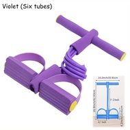 6 Tube Pedal Rope Resistance Band/Upgraded Thickened Tubes 65lbs Resistance/For Sit Up Ab Workout Yo