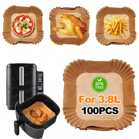 Air Fryer Baking Paper for Ninja Double Stack 7.6L AirFryer, Disposable Parchment Paper Liners Compa