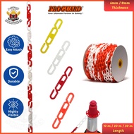 Proguard 6mm / 8mm PVC Plastic Chain Yellow Orange Red White Adjustable Length Link Safety Barrier P