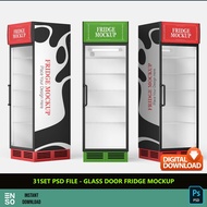 31-Set PSD Glass Door Fridge Mockup Template | PHOTOSHOP Editable Mockup Template (SW1001)