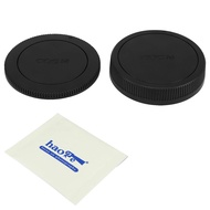 Haoge Camera Body Cap and Rear Lens Cap Cover Kit for Canon EOS-M EOSM EF-M EFM Mount Camera Lens Su