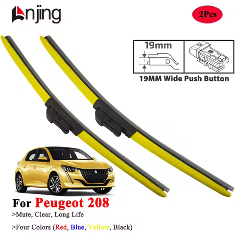 LNJING Wiper Blades For Peugeot 208 Hatchback 2012-Now