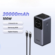 ชุดแบตเตอรี่เครืองชาร์จแบบพกพาได้ชาร์จเร็ว UGREEN Nexode แบตสำรอง100W/130W/200W PD PPS พร้อม1USB-A 1