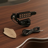 Miwayer P-011 12-Hole Acoustic Guitar Magnetic Pickup with Tone & Volume Controls and Audio Cable Mi
