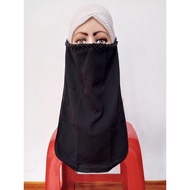 Black 2-layer veil syar'i bridal veil walimah veil/