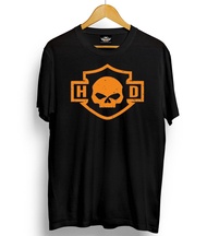 Kaos T Shirt motor biker Dubai Harley Davidson orange logo