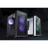 HITAM PUTIH Tecware FORGE M2 m-ATX 3FAN ARGB - Black/White