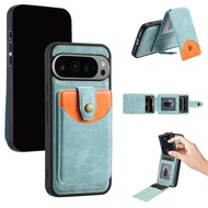 2 In 1 Magnetic Leather Wallet Phone Case For Google Pixel 9 Pro XL 9A 9 8A 8 7A 7 6A Card Slots Hol