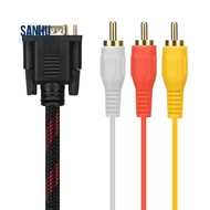 Adapter Cable, Cable  Audio Cable VGA to AV Cable 15 Pin to 3  Audio AV Cable Adapter for HDTV PC DV
