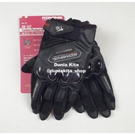 Komine GK 167 GK167 Full Black Gloves