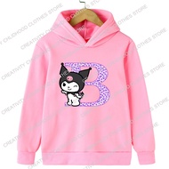 New Kuromis Children Hoodies Name 26 Letter A B C D E F - Z Kids Pullover Casual Clothes Anime Kid Girl Boy Cartoons Kawaii Top Sweatshirts