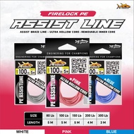 Benang Assist FIRELOCK Kevlar Assist Line Ultra Hollow Benang Kevlar Pengikat Assist 100 150 200 300