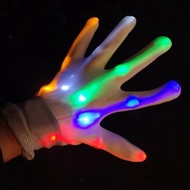 Guantes de dedo con luz LED, manoplas luminosas para Halloween, regalo de Navidad, fiesta de año nue