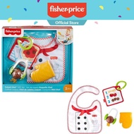 Fisher-Price Gift Set 4 cooking-themed baby toys with wearable bib and teether for babies ages 3 mon