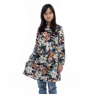 AQEELA Flower Journey Kids Blouse - Grey (ak321e)
