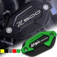 For Kawasaki Ninja500 Z500 Z500SE 2024 2025 Motorcycle Front Rear Brake Fluid Reservoir Cover Motorc