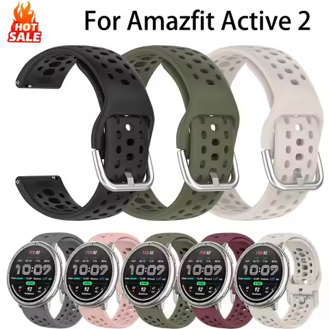 Official Silicone Strap For Amazfit Active 2 Original 1:1 Sports Breathable Bracelet for Amazfit GTS