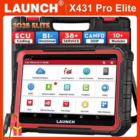LAUNCH X431 PRO Elite OBD2 Scan Tool 37+ Services, ECU Coding, Full System Diagnostic Scanner CANFD&