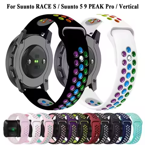 22mm Silicone Watchband Strap For Suunto RACE S/ RACE/5 Peak/9 Peak Pro/DLC Bracelet For Suunto Vert