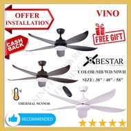 [FREE DELIVERY] BESTAR VINO 38inch/48inch/54inch DC Motor Ceiling Fan with LED Light and Remote Control