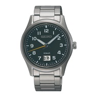 Seiko Conceptual 3 Hands Date Quartz in Dark Grey Dial and Silver Bracelet Men Watch SUR569P1