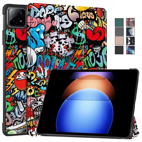 For Xiaomi Pad 6S Pro 12.4" Case Magnetic Fold Leather Stand Hard Tablet Funda For Xiaomi Mi Pad 6s 