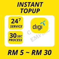 Digi Instant Topup RM 5 ~ RM 30