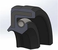Metric Oil Seal - 34 mm Shaft Dia., 52 mm OD, 8 mm Overall Width, FKM-Viton Lip Material