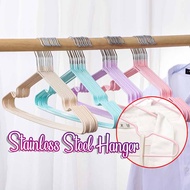 {ABS} 5/10 Pcs Premium Clothes Hanger Anti-Slip Shawl Pants Stainless Steel High Quality Space Saver