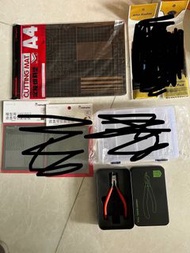 「模型工具」喵匠 A4 雙面切割墊、尼龍面相筆、剪鉗收納盒