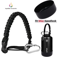⭐️Aqua Flask Accessories 1 Set Aquaflask 64oz Silicone Boot with Paracord Handle for Tumbler Rubber Protector, Protective Bottom Non-Slip Aquaflask Silicone Boot with Paracord Handle Colored Cup Rope Set Aquaflask 64oz Accessories Aquaflask Rubber Cover