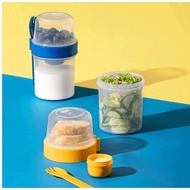 Lock & Lock TO-GO salad container/fruit container/meal prep two-way container