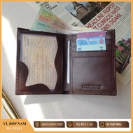 Ví nam bóp nam da bò vân cá sấu Chakovet V.99A Kiểu ví dáng đứng nhiều ngăn đựng tiền và thẻ đựng đư