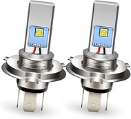 Ruiandsion H4 LED Bulb White 6-24V Non Polarity Hi/Lo Beam 2525 2SMD Chipsets LED Bulb for Motorcycl