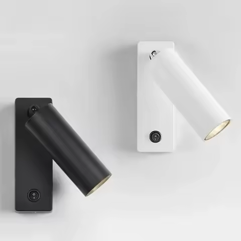 LED Wall Lamp with Switch – 3W Modern Folding Rotatable Sconce for Bedroom, Bedside, Home, and Hotel