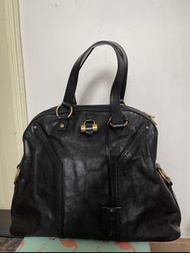 YSL Muse bag black oversized leather Bag