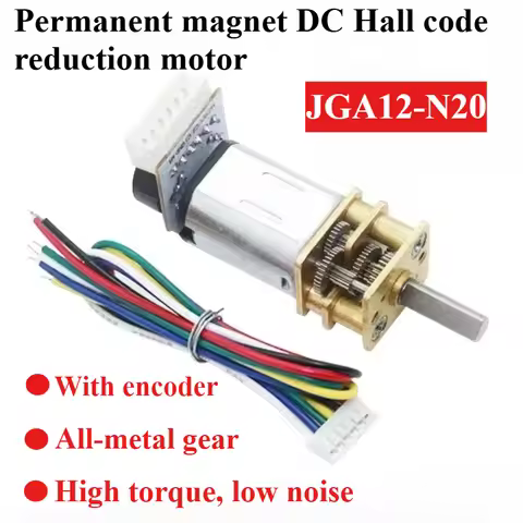 N20 Mini Micro Metal Gear Motor DC6V Encoder Gear Motor 39-3000RPM SlowSpeed Reduction Gear Reducer 