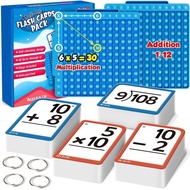 Torlam Math Flash Cards + Math Board, Math fidget toys,Times Table Chart, POP Fidget chart,Math Mani
